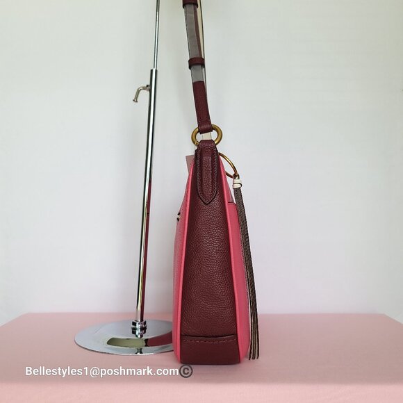 COACH Chaise Colorblocked Pebbled Leather Crossbody- Confetti Pink Multi 🎈$195. - Picture 7 of 16